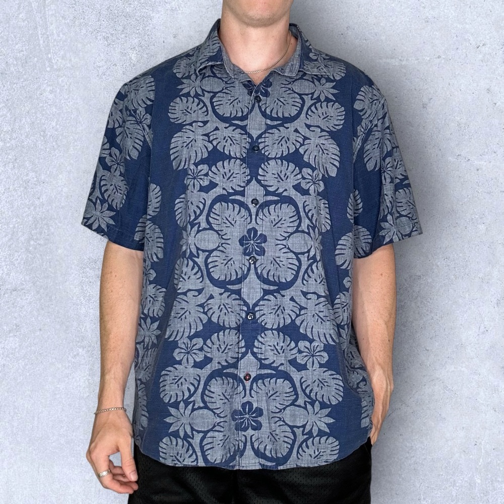 Tommy Bahama Floral Hawaiian Camp Shirt - Picture 2 of 6